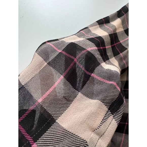 EQUIPMENT Slim Signature Plaid Check 100% Silk Chiffon Button Up Shirt, Size S - Picture 11 of 15